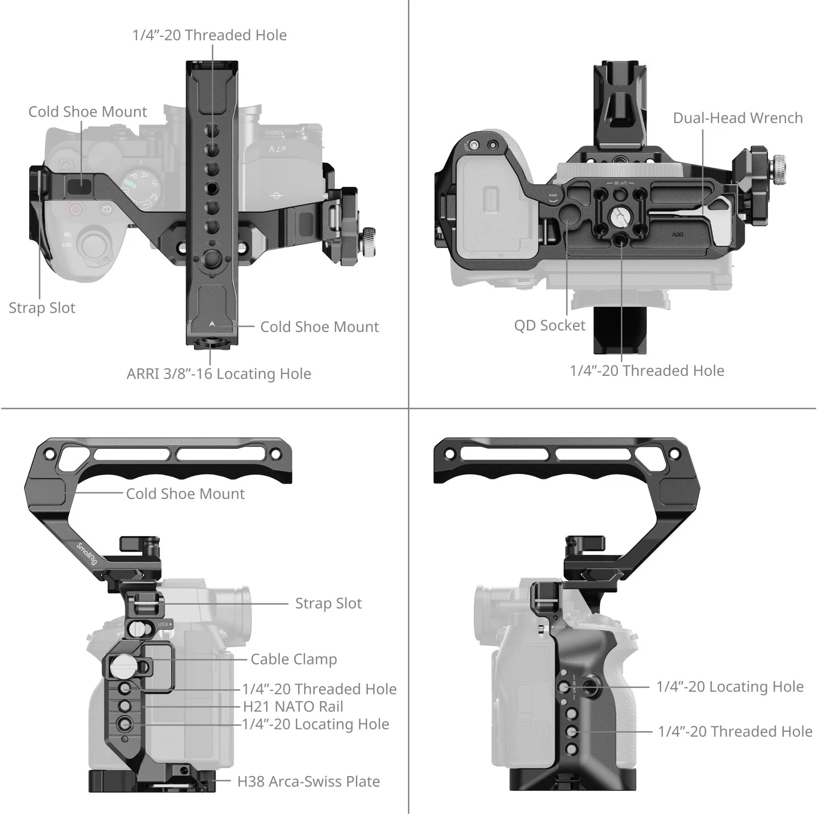 SmallRig Cage Kit for Sony Alpha 7 V / 7R V / 7 IV 6025 - Image 4