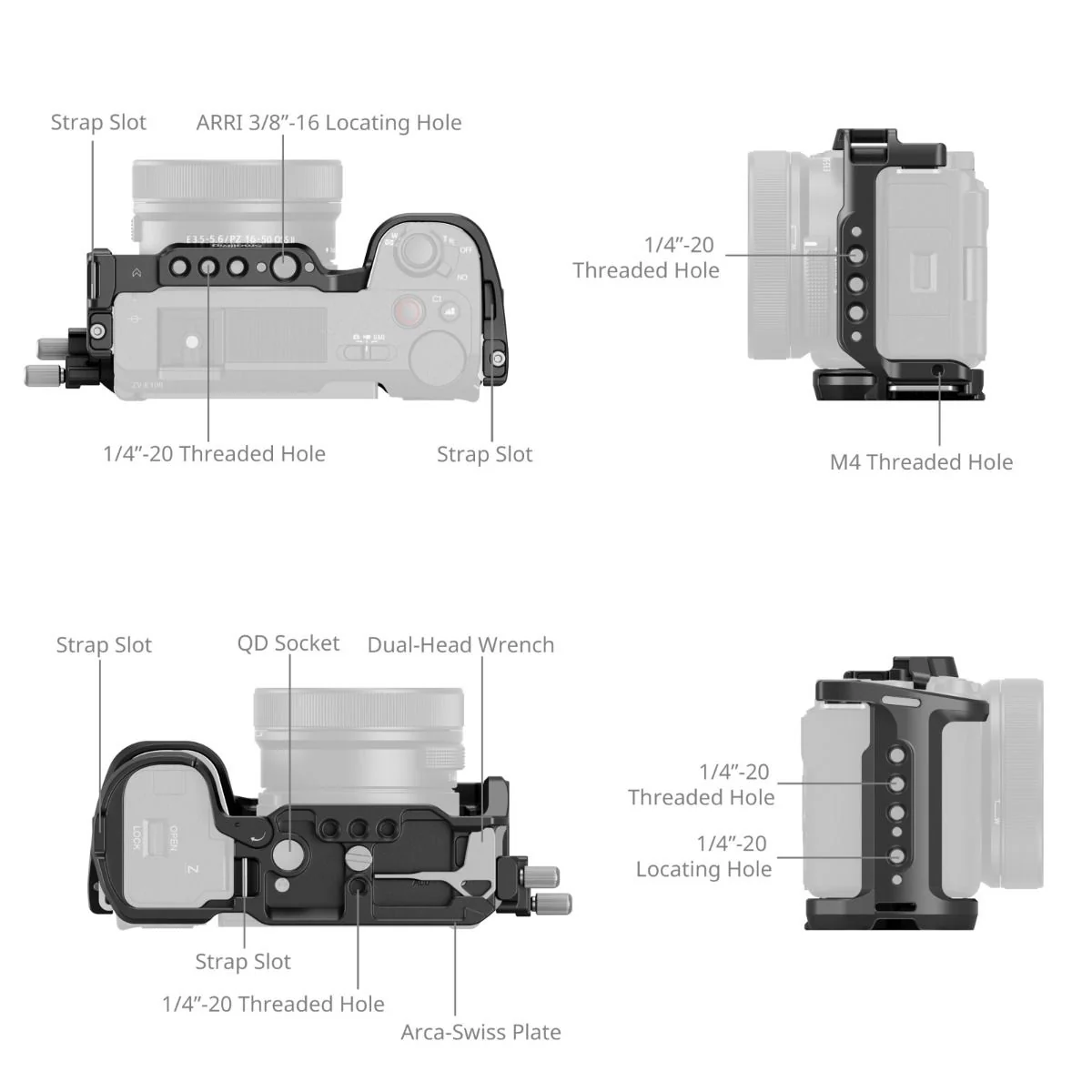 SmallRig Cage Kit for Sony ZV-E10 II 4867 - Image 4