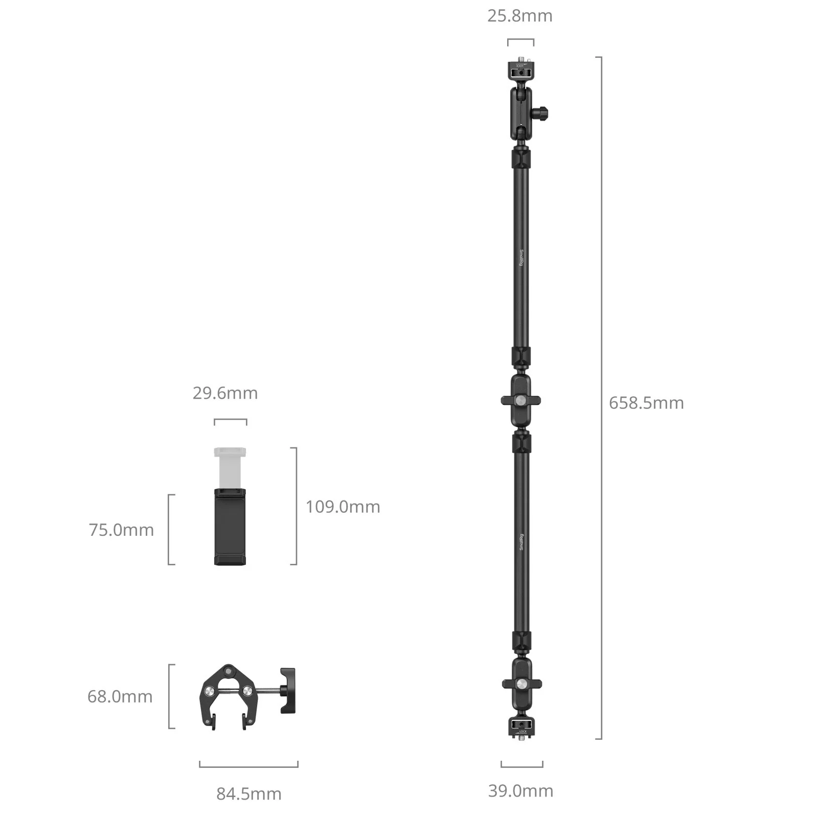 SmallRig Desktop Magic Arm with Crab-Shaped Clamp Kit 5625 - Image 3