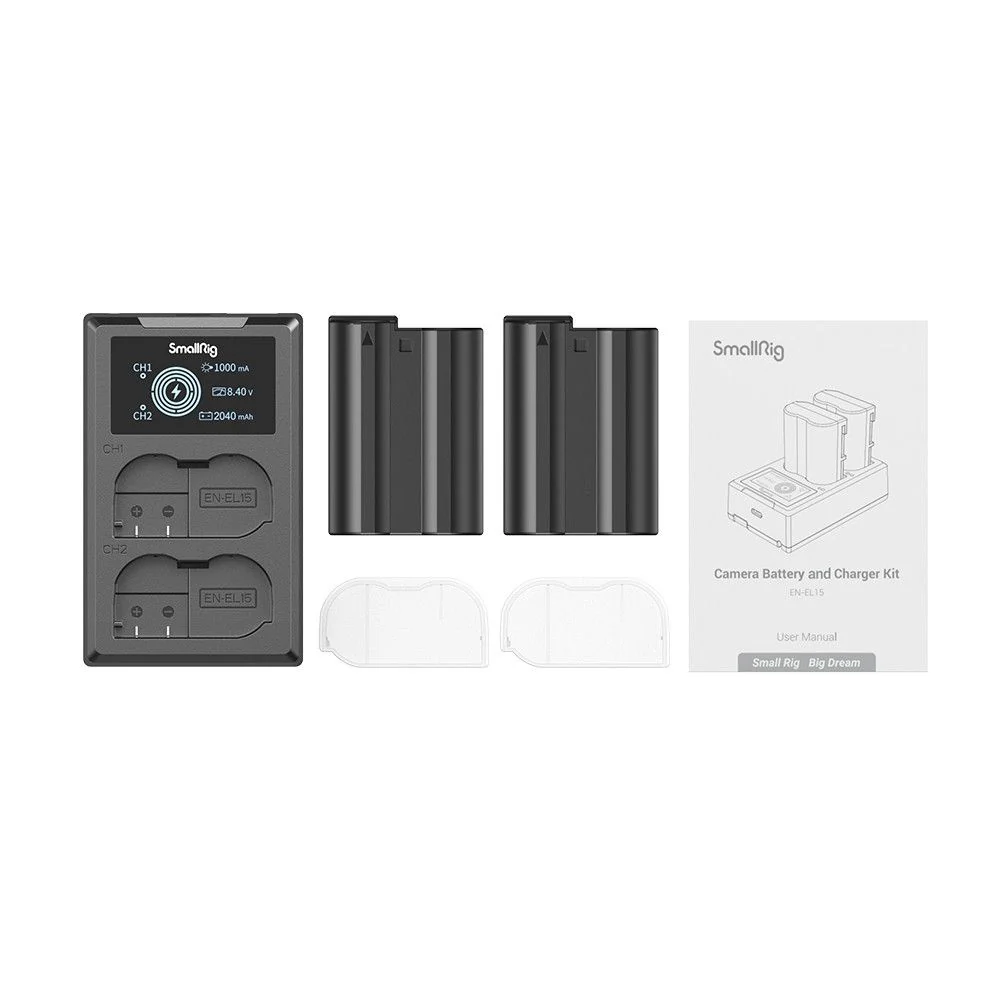 SmallRig EN-EL15 Camera Battery and Charger Kit 3820B (Black) - Image 8