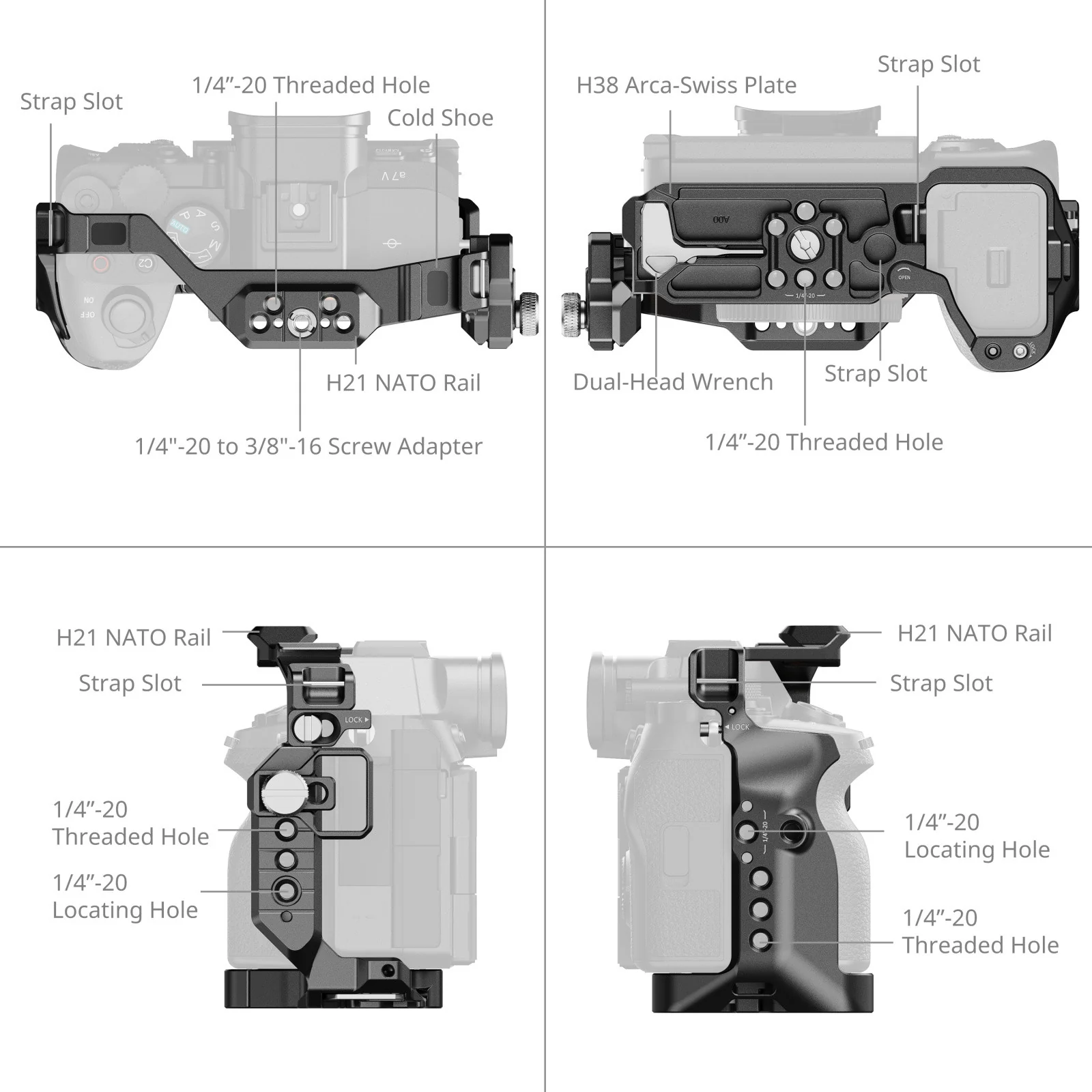 SmallRig "HawkLock" Cage Kit for Sony Alpha 7 V / 7R V / 7 IV 6027 - Image 4