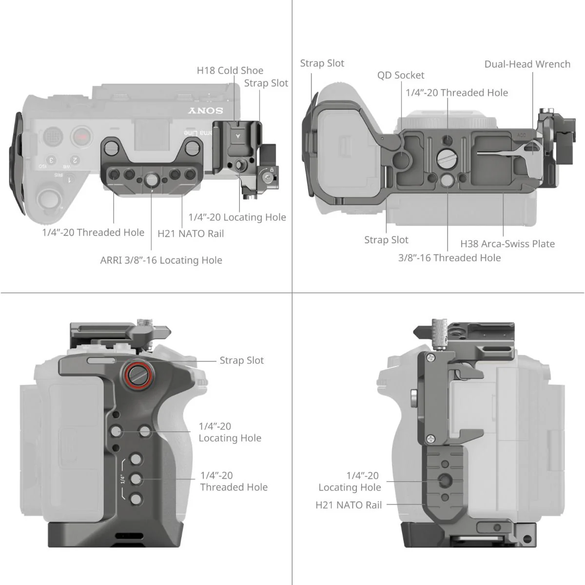 SmallRig HawkLock Quick Release Advanced Cage Kit for Sony FX3 / FX30 4771 - Image 4