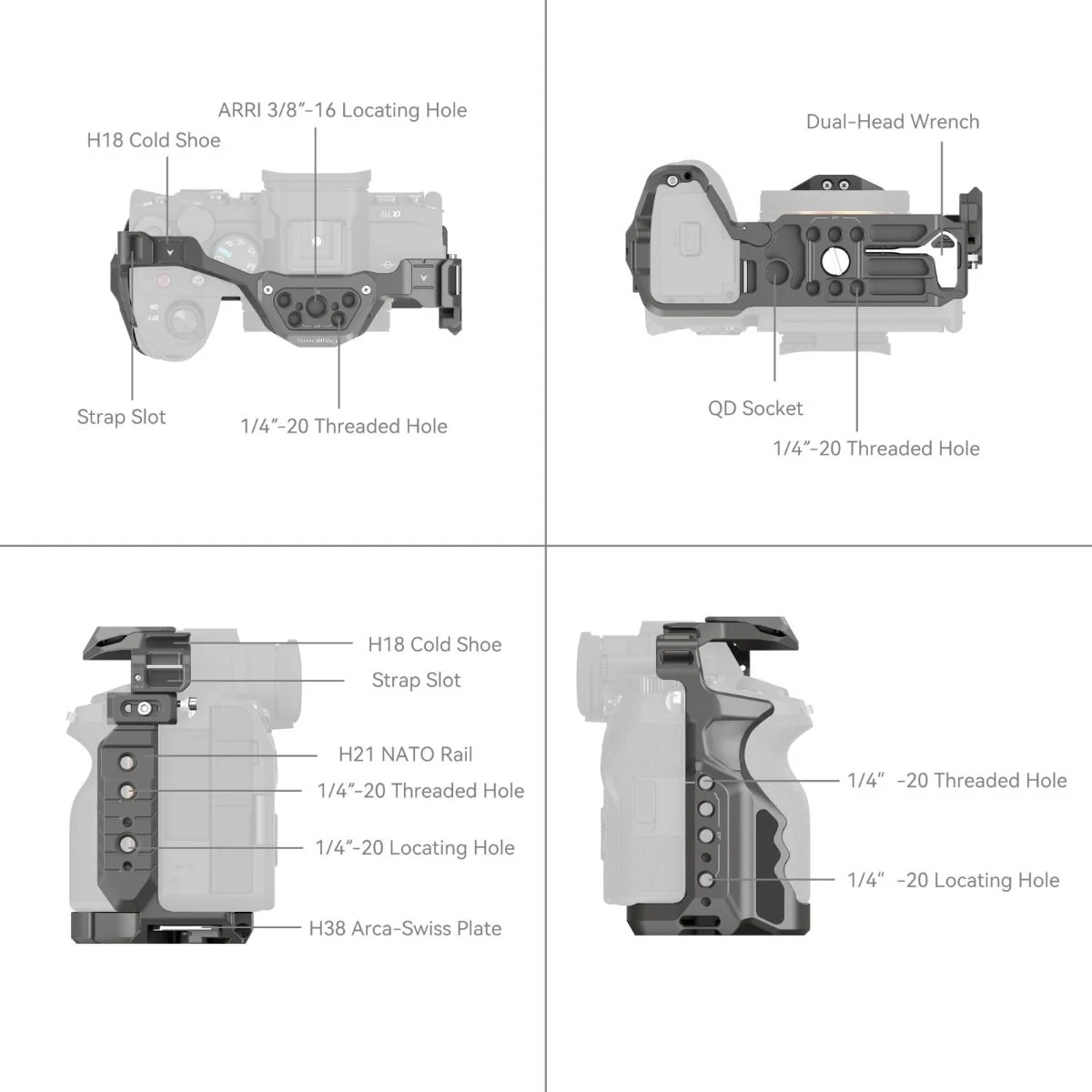 SmallRig HawkLock Quick Release Cage for Sony Alpha Series - Image 3
