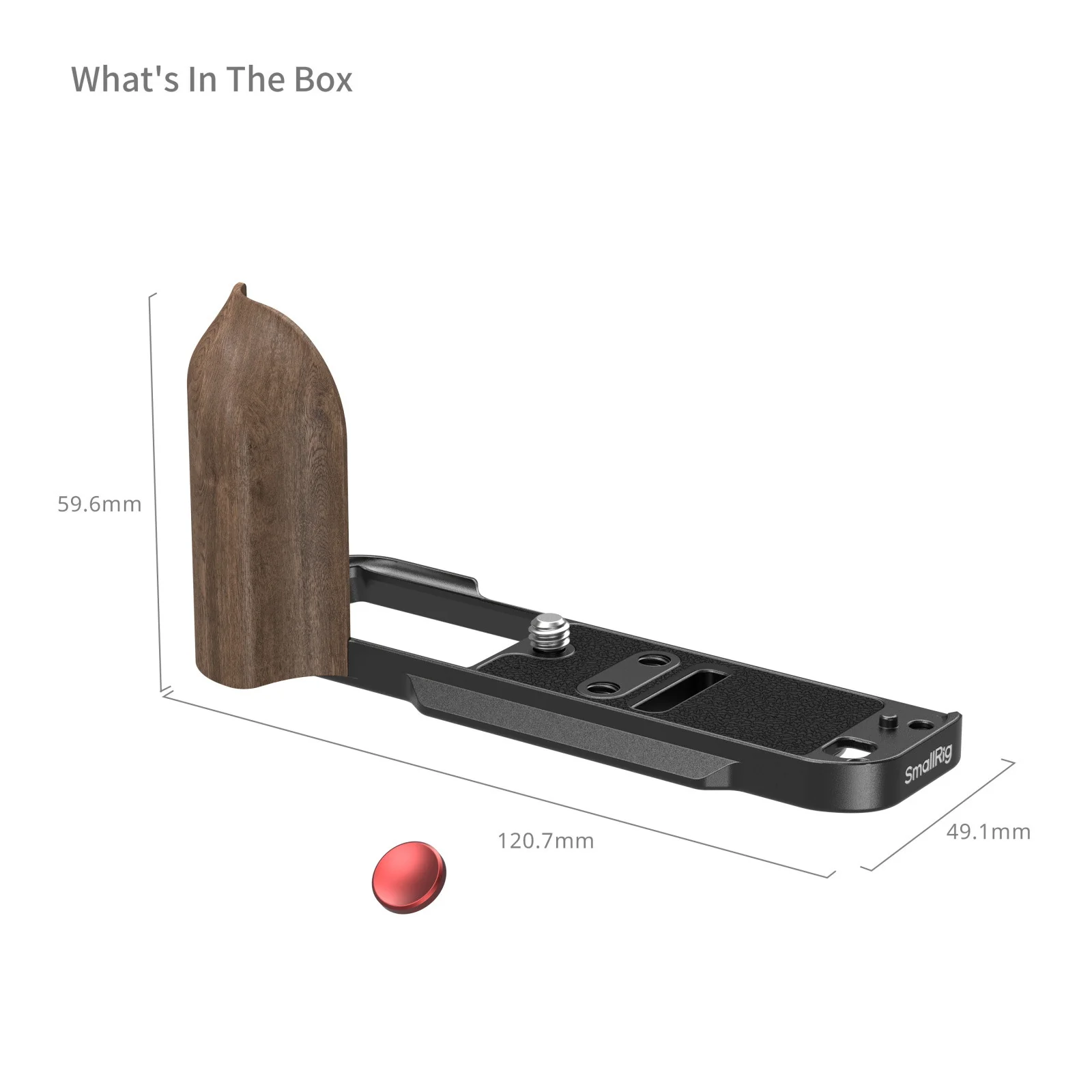 SmallRig L-Shaped Mount Plate with Wooden Handle for FUJIFILM X-T30 / X-T30 II / X-T30 III (Black) 5666 - Image 2