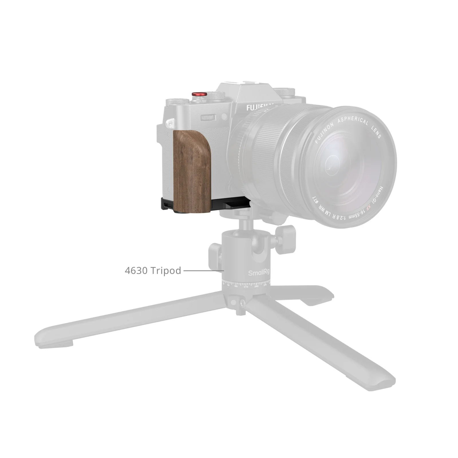 SmallRig L-Shaped Mount Plate with Wooden Handle for FUJIFILM X-T30 / X-T30 II / X-T30 III (Black) 5666 - Image 6