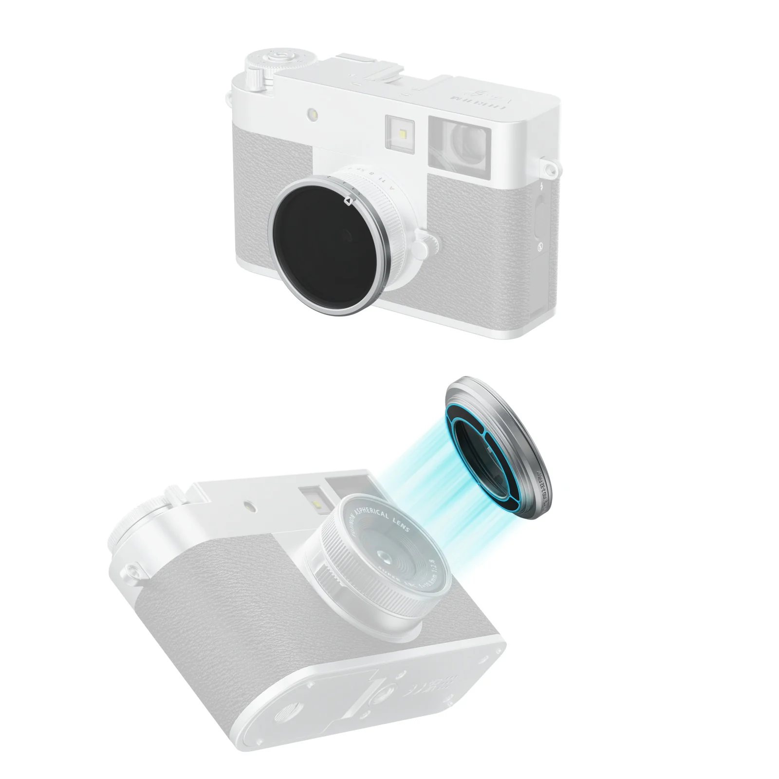 SmallRig Magnetic VND Filter ND2 - ND32 for FUJIFILM X half (Silver) 5391 - Image 2