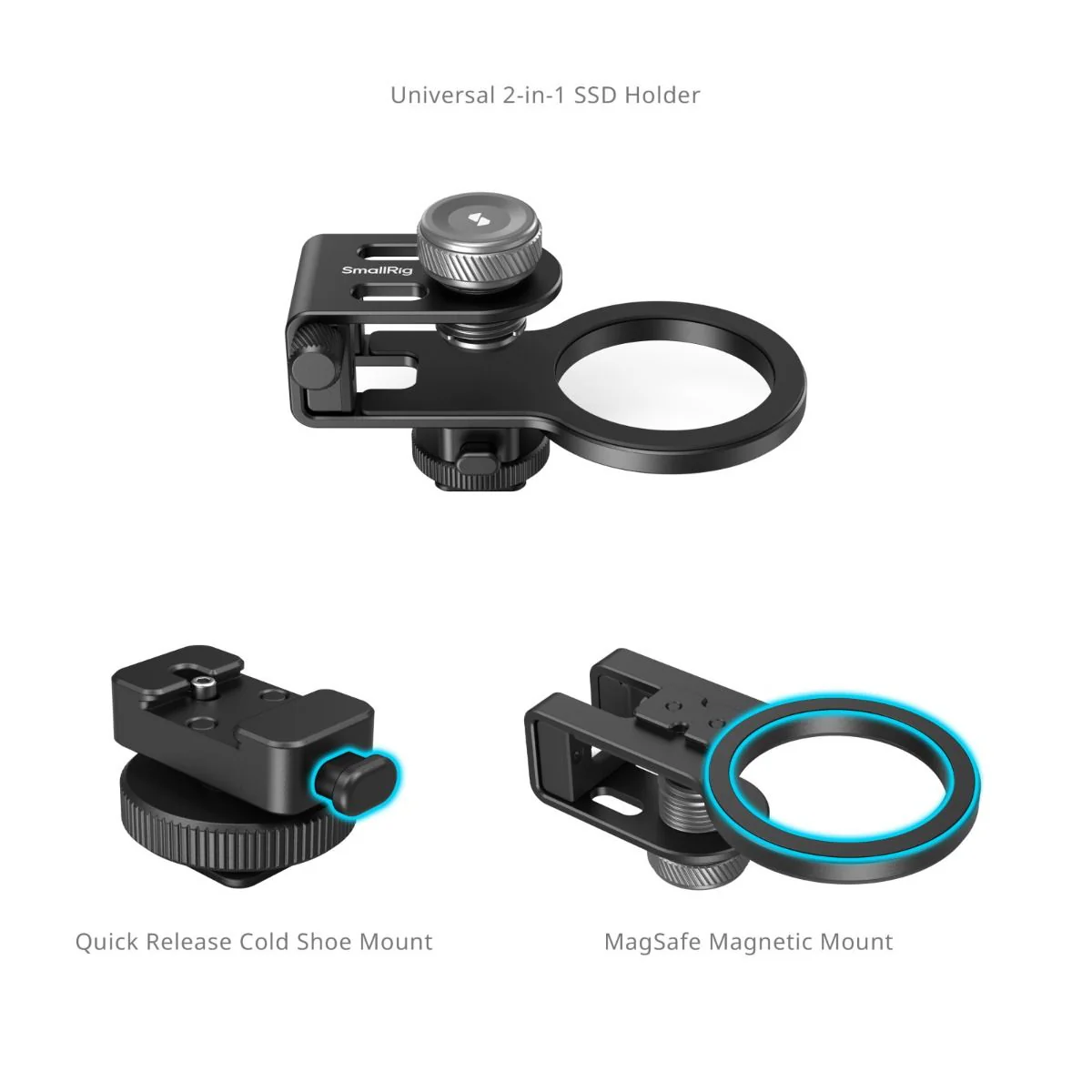 SmallRig MagSafe / Cold Shoe Universal 2-in-1 SSD Holder 4779 - Image 2