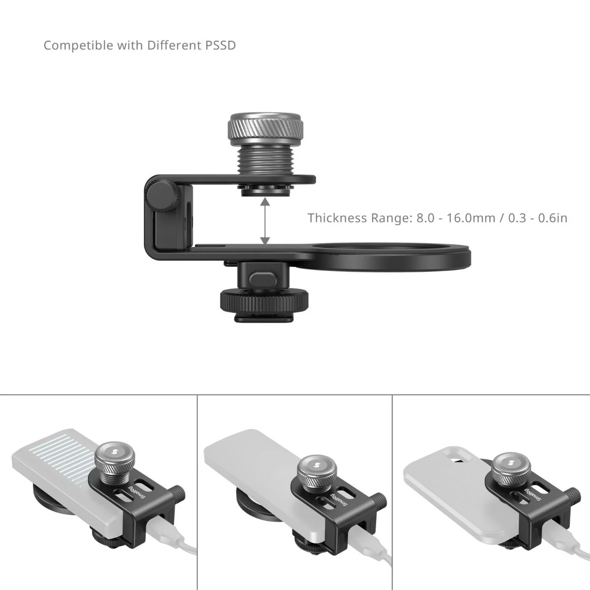 SmallRig MagSafe / Cold Shoe Universal 2-in-1 SSD Holder 4779 - Image 6