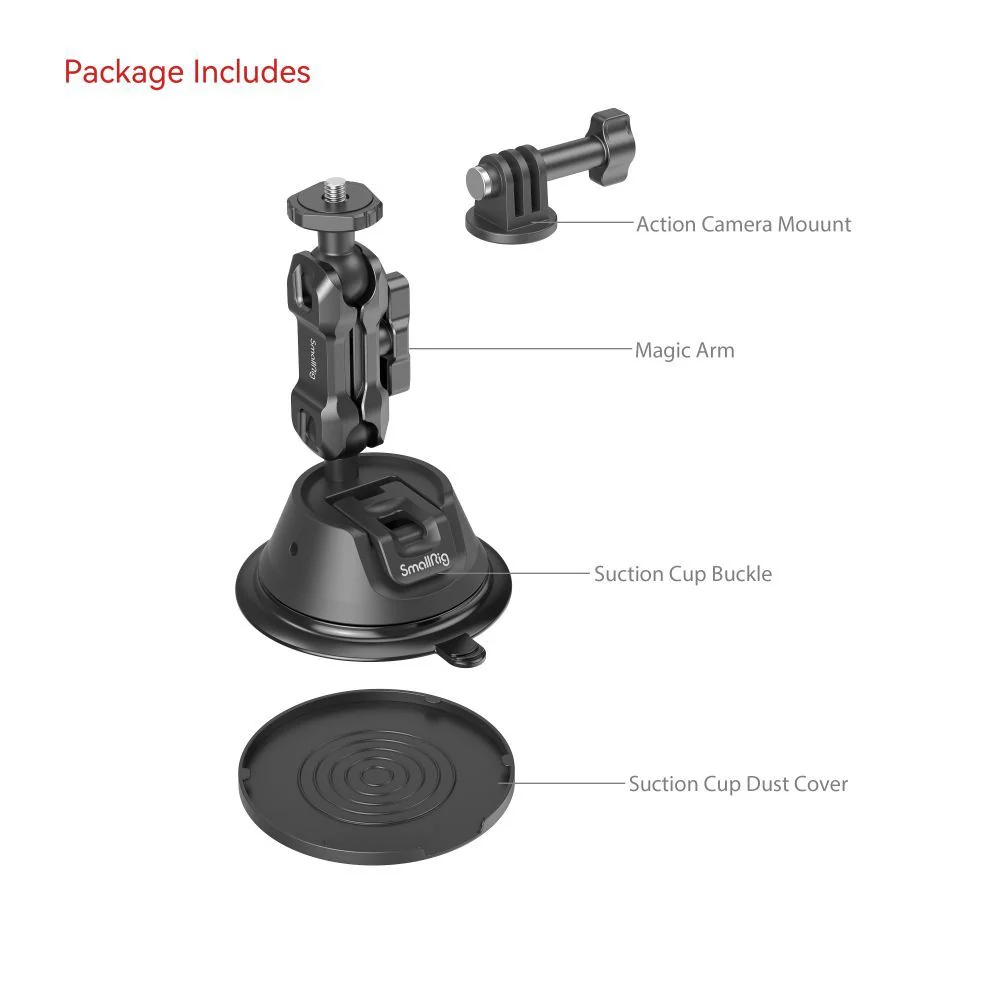 SmallRig Portable Suction Cup Mount Support for Action Cameras SC-1K 4193 - Image 2