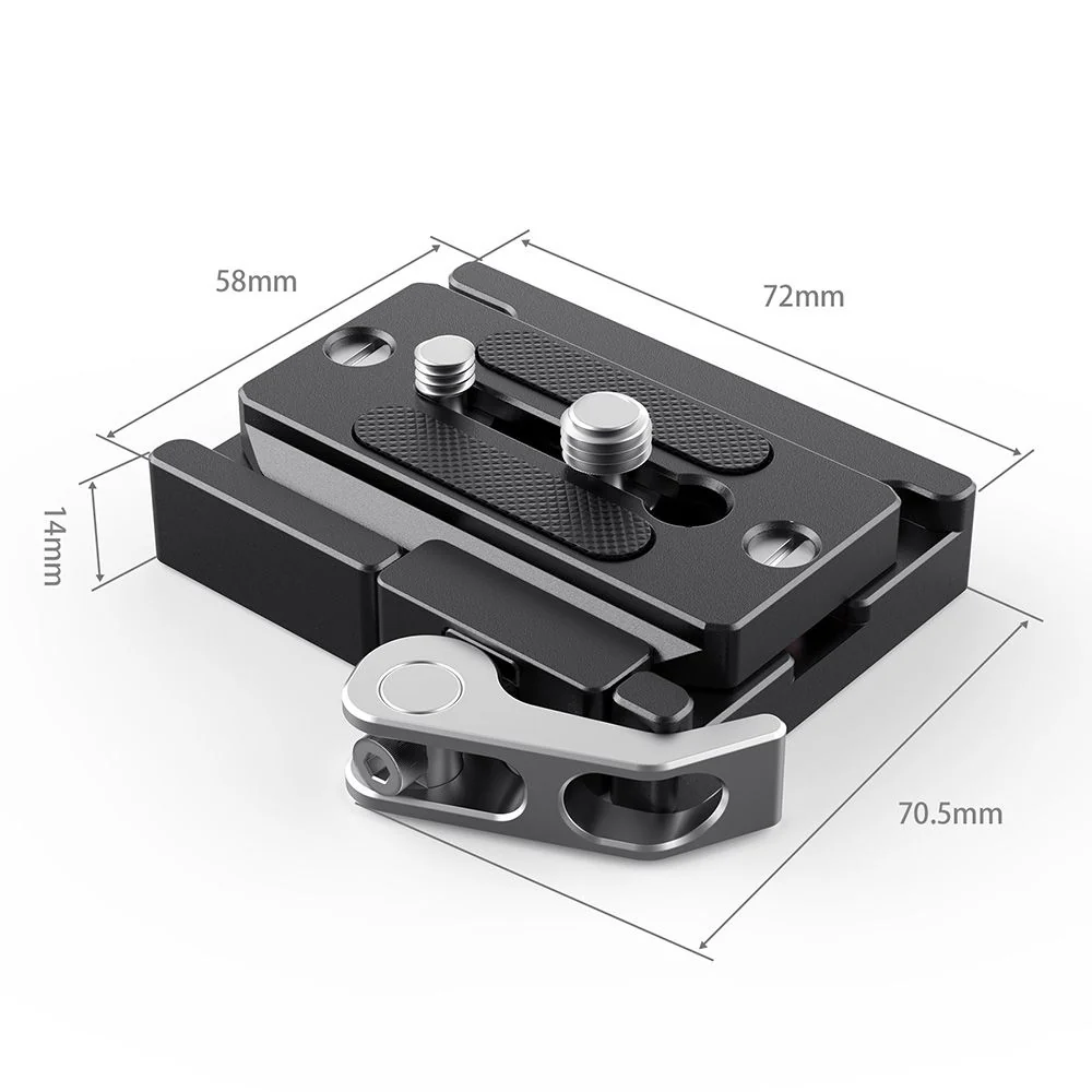 SmallRig Quick Release Clamp and Plate ( Arca-type Compatible) 2144B - Image 2