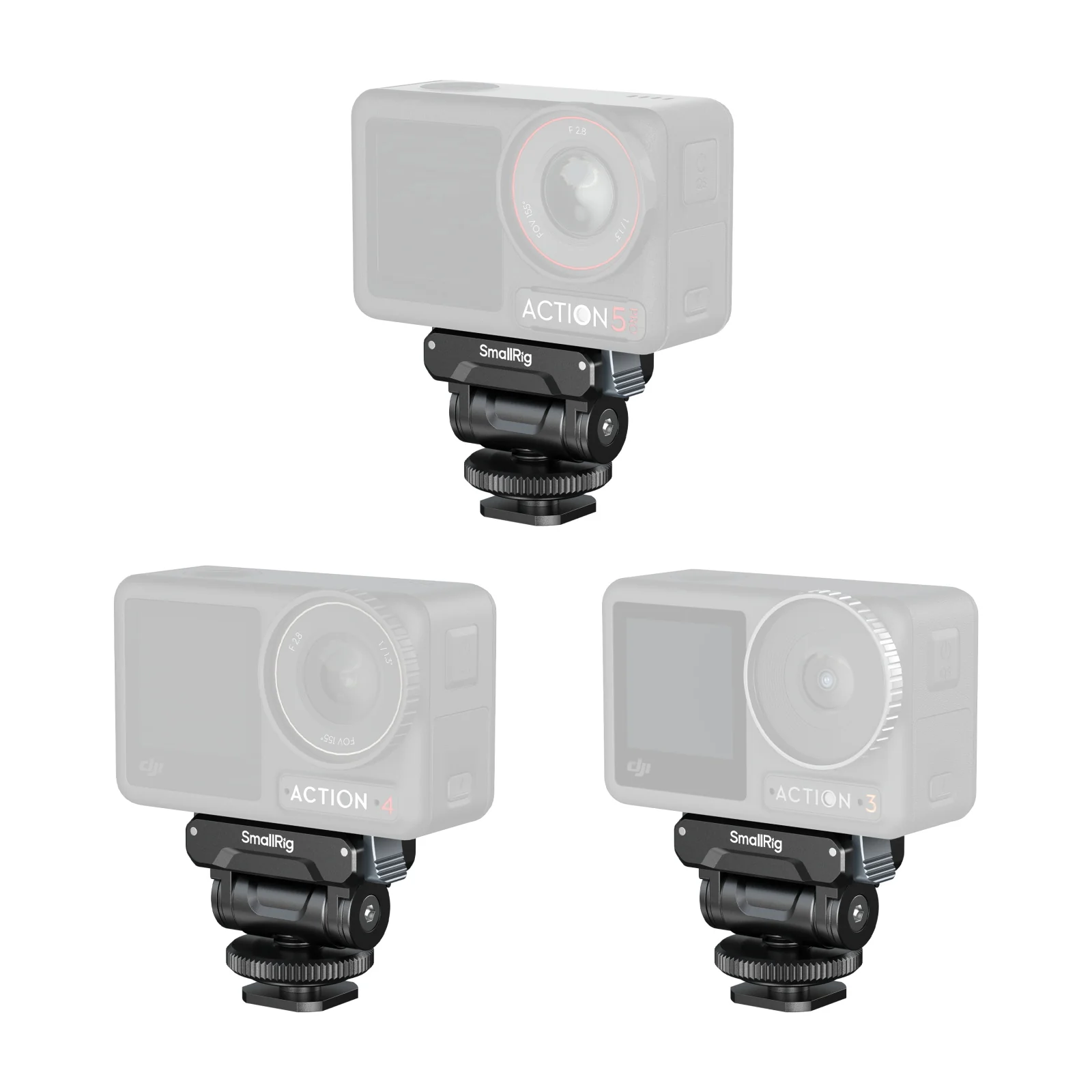 SmallRig Quick Release Support for DJI Osmo Action 5 Pro / 4 / 3 with Cold Shoe Adapter 5436 - Image 6