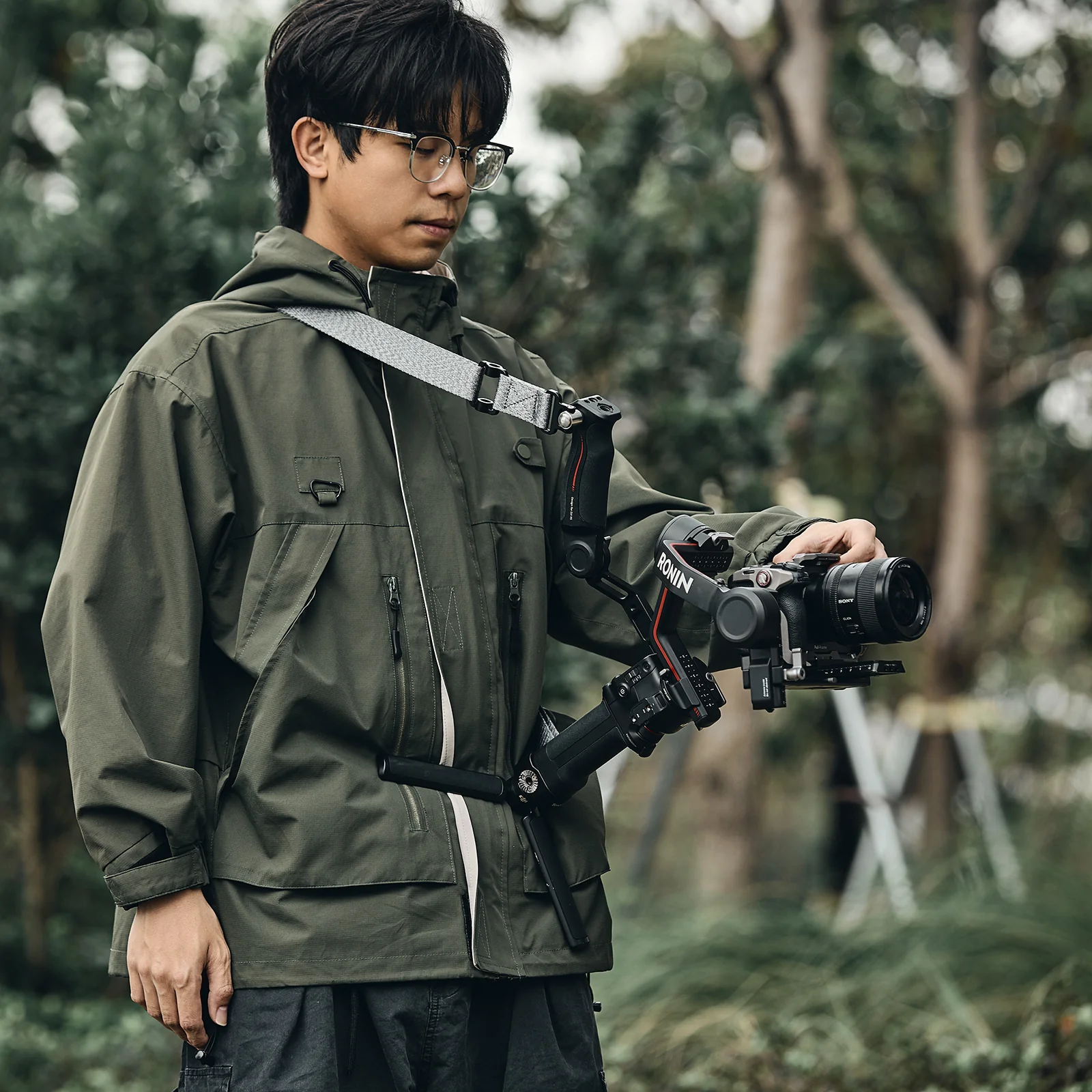 SmallRig Sling Handle and Shoulder Strap Kit for DJI RS Gimbals - Image 2