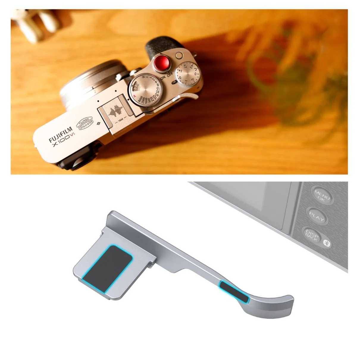SmallRig Thumb Grip for FUJIFILM X100VI / X100V (Silver) 4566 - Image 5