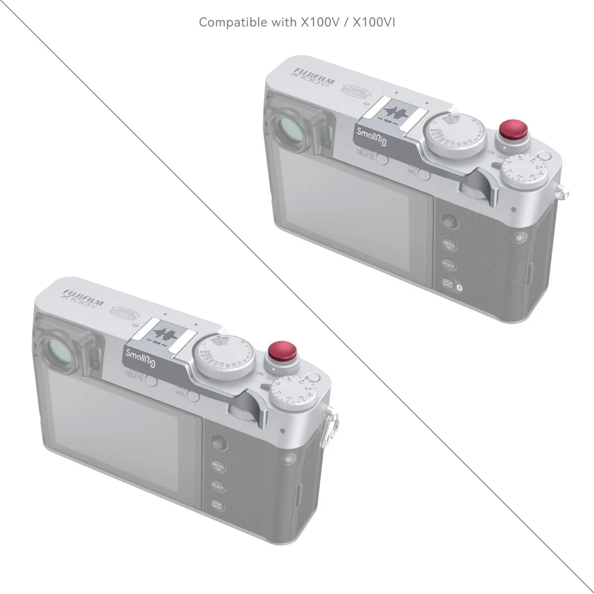 SmallRig Thumb Grip for FUJIFILM X100VI / X100V (Silver) 4566 - Image 9