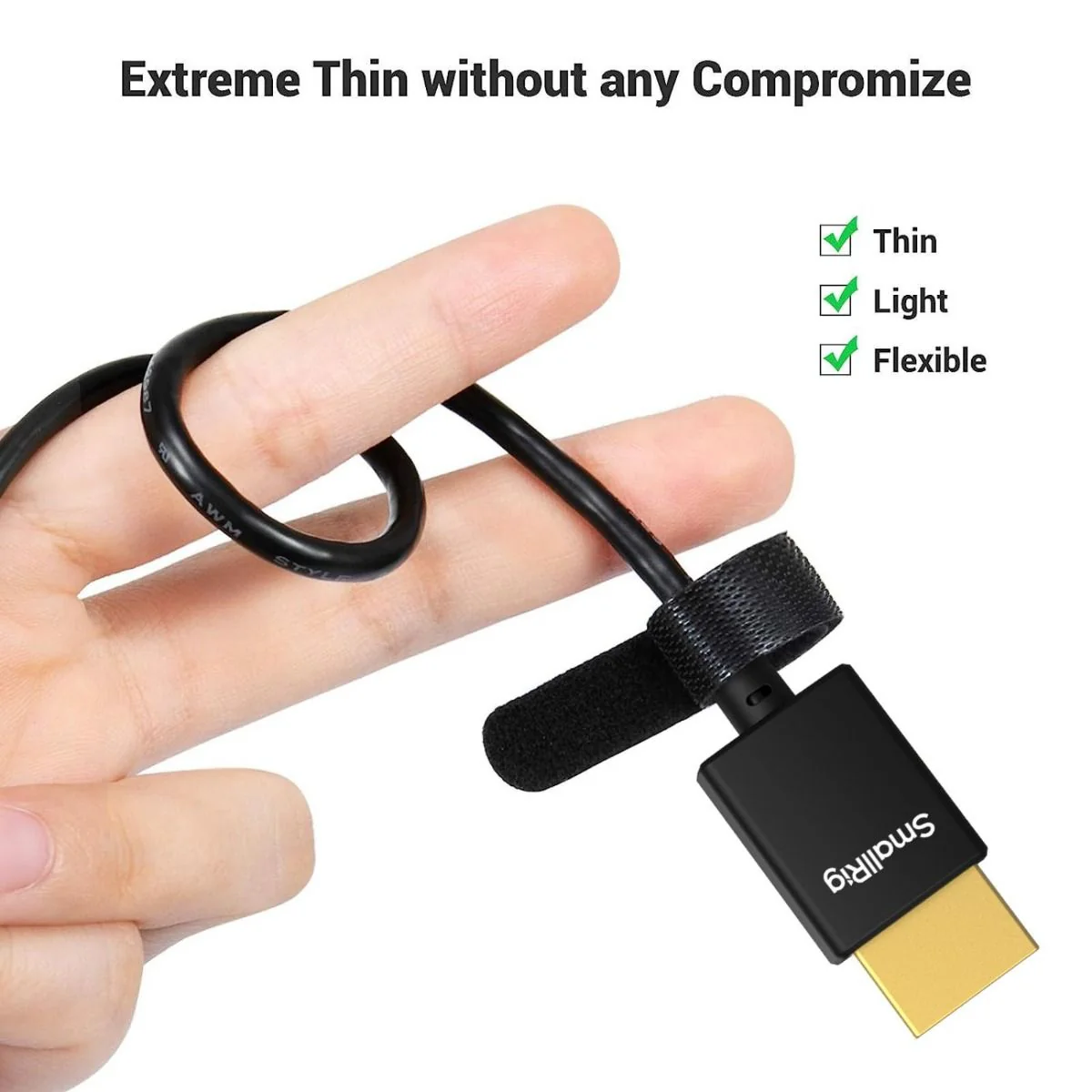 SmallRig Ultra-Slim 4K HDMI Data Cable (D to A) (100cm) 4795 - Image 3