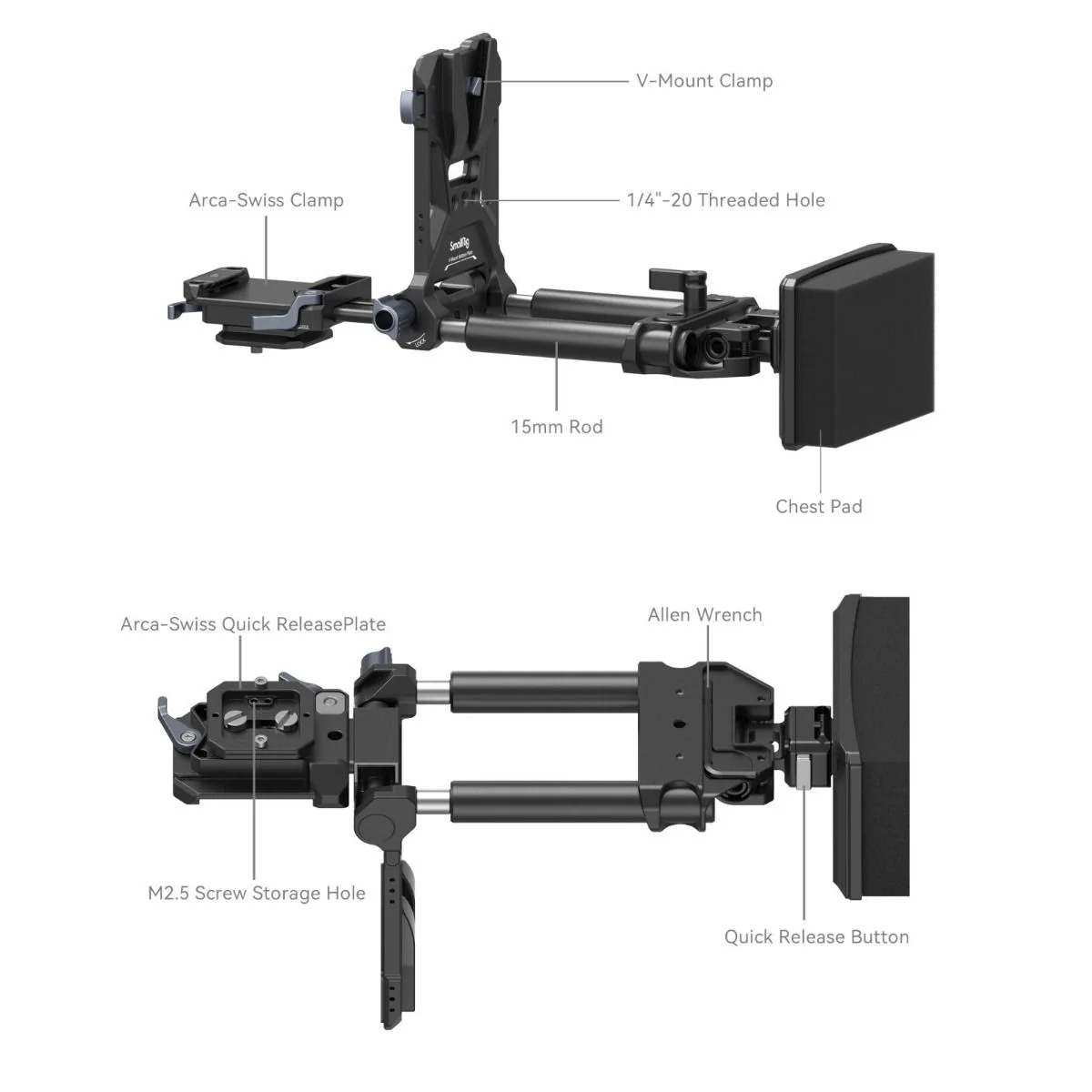 SmallRig V-Mount Battery Mount Plate Kit (Advanced)  4063B - Image 4