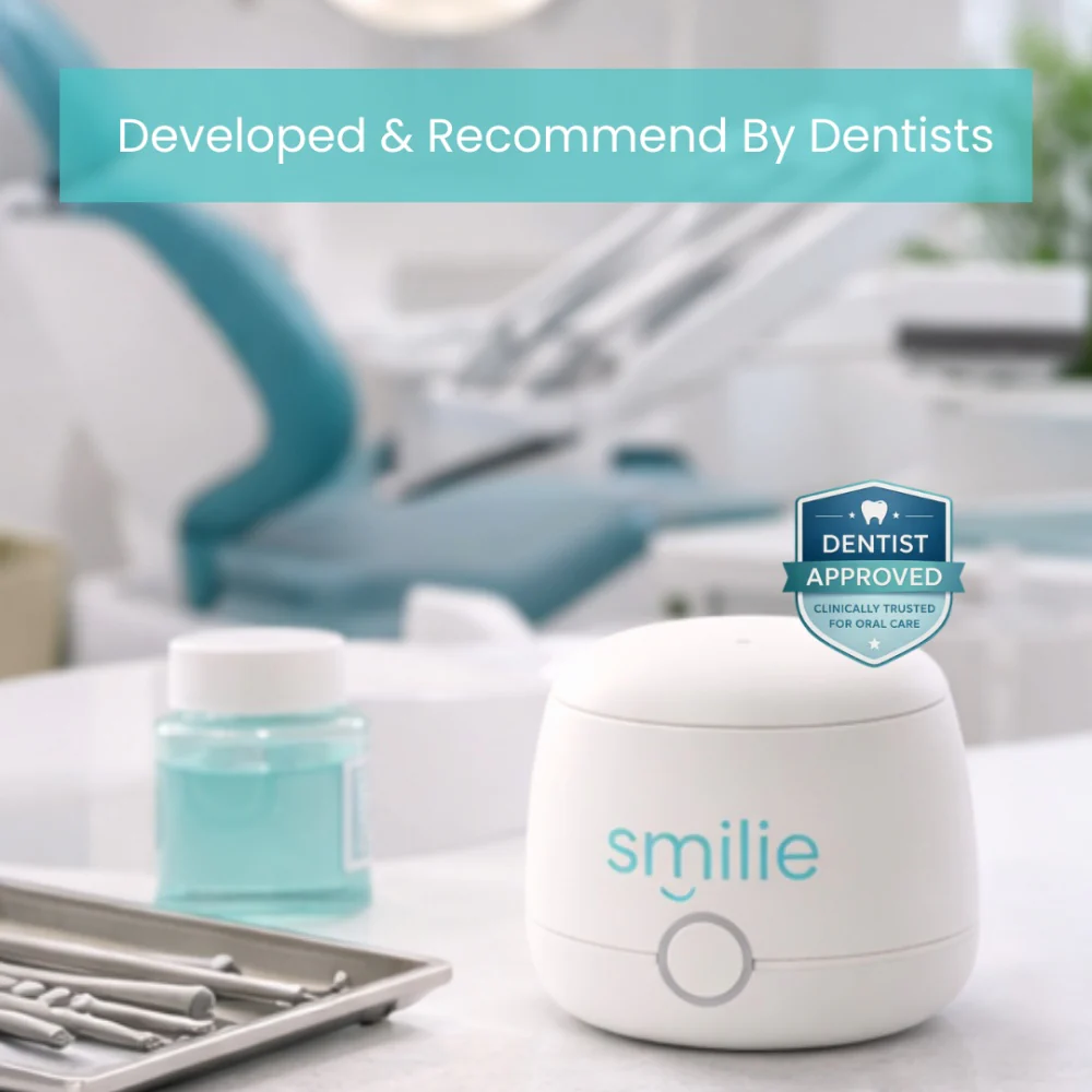 Smilie Ultrasonic Dental Cleaner For Retainers, Aligners and Mouthguards - Image 3