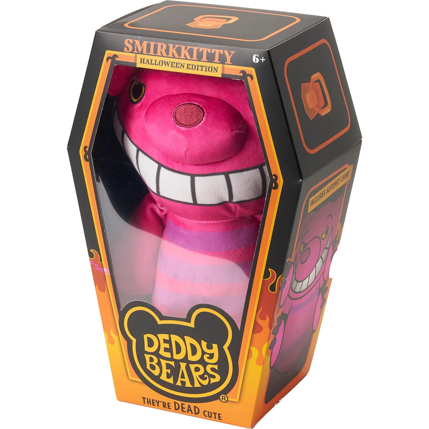 Smirkitty12" Halloween Deddy Bear Plush In Coffin - Image 4