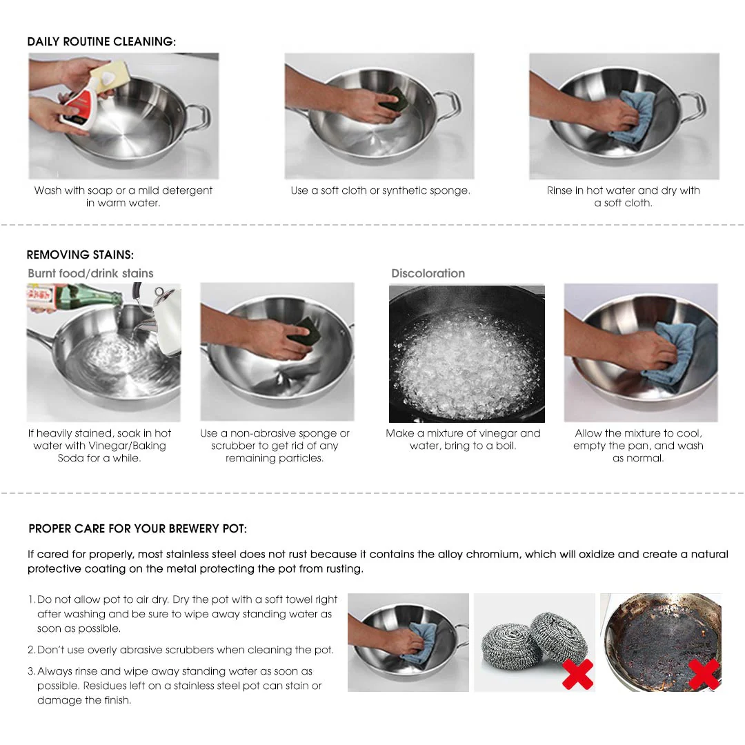 Soga 71L Stainless Steel Brewery Pot with Beer Valve 45x45cm - Image 10