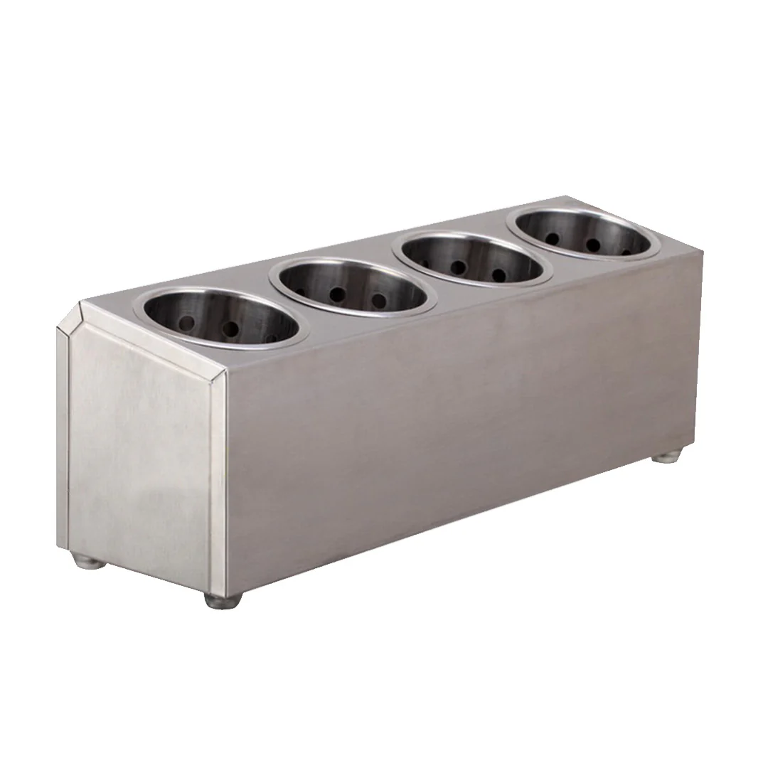 SOGA Stainless Steel 4 Hole Conical Cutlery Holder (18/10) - Image 2