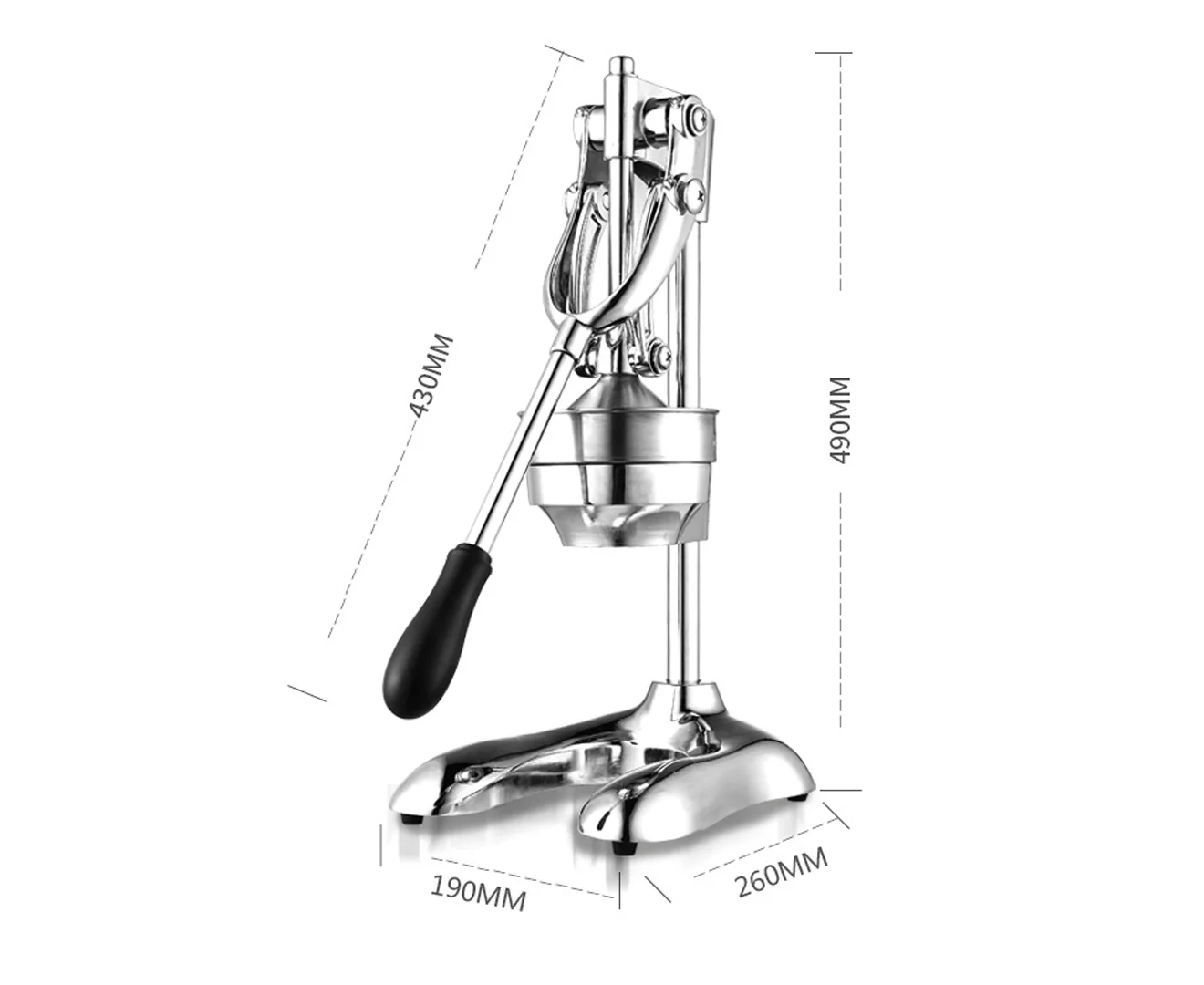 Soga Stainless Steel Manual Fruit Juicer (Silver) - Image 2