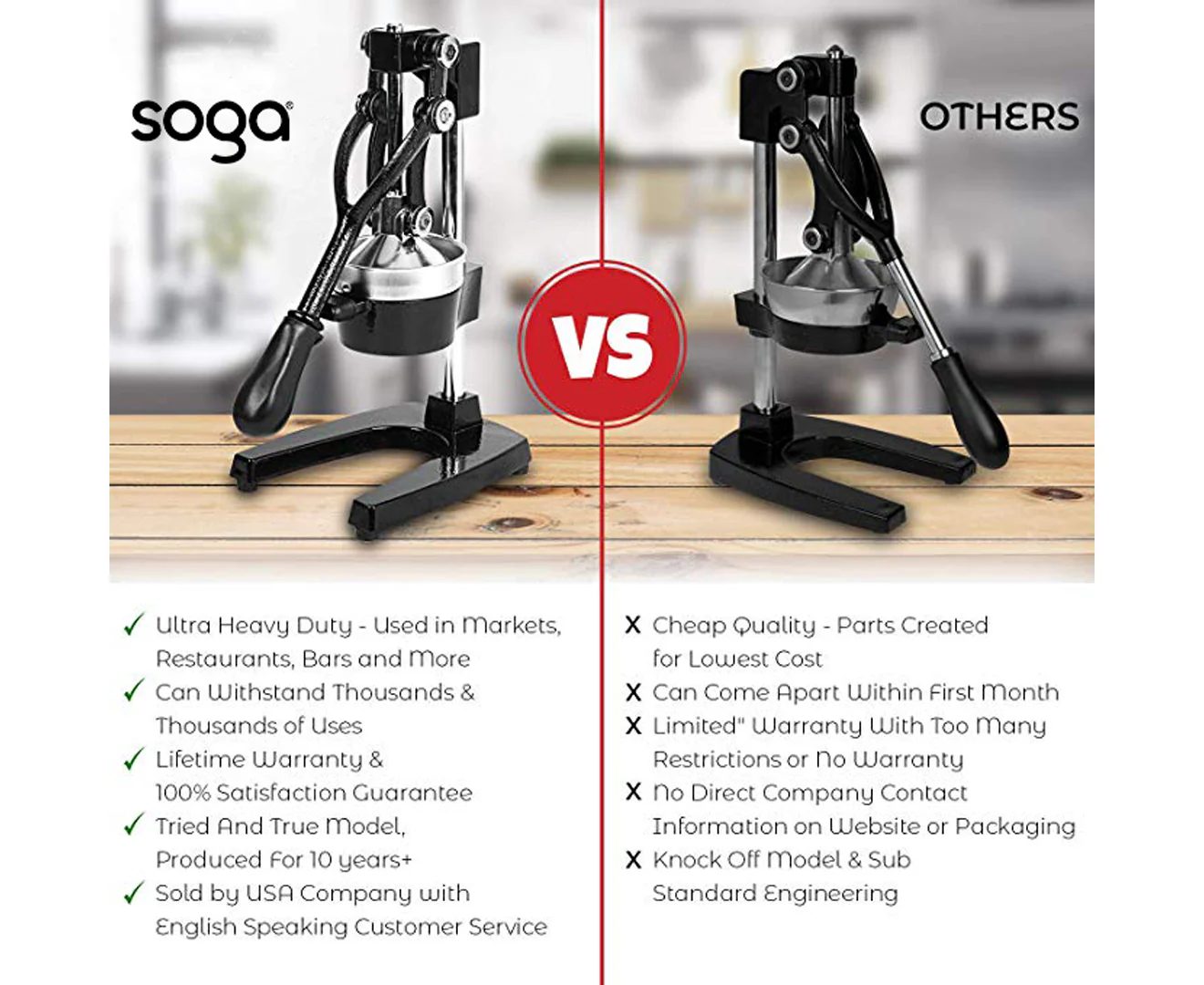 Soga Stainless Steel Manual Fruit Juicer (Silver) - Image 7