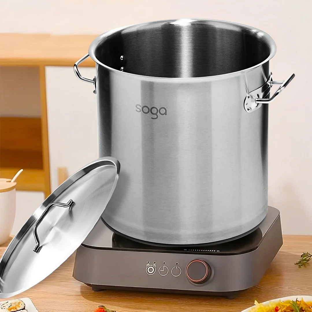 SOGA Top Grade Stainless Steel Stockpot 25L 18/10 - Image 2