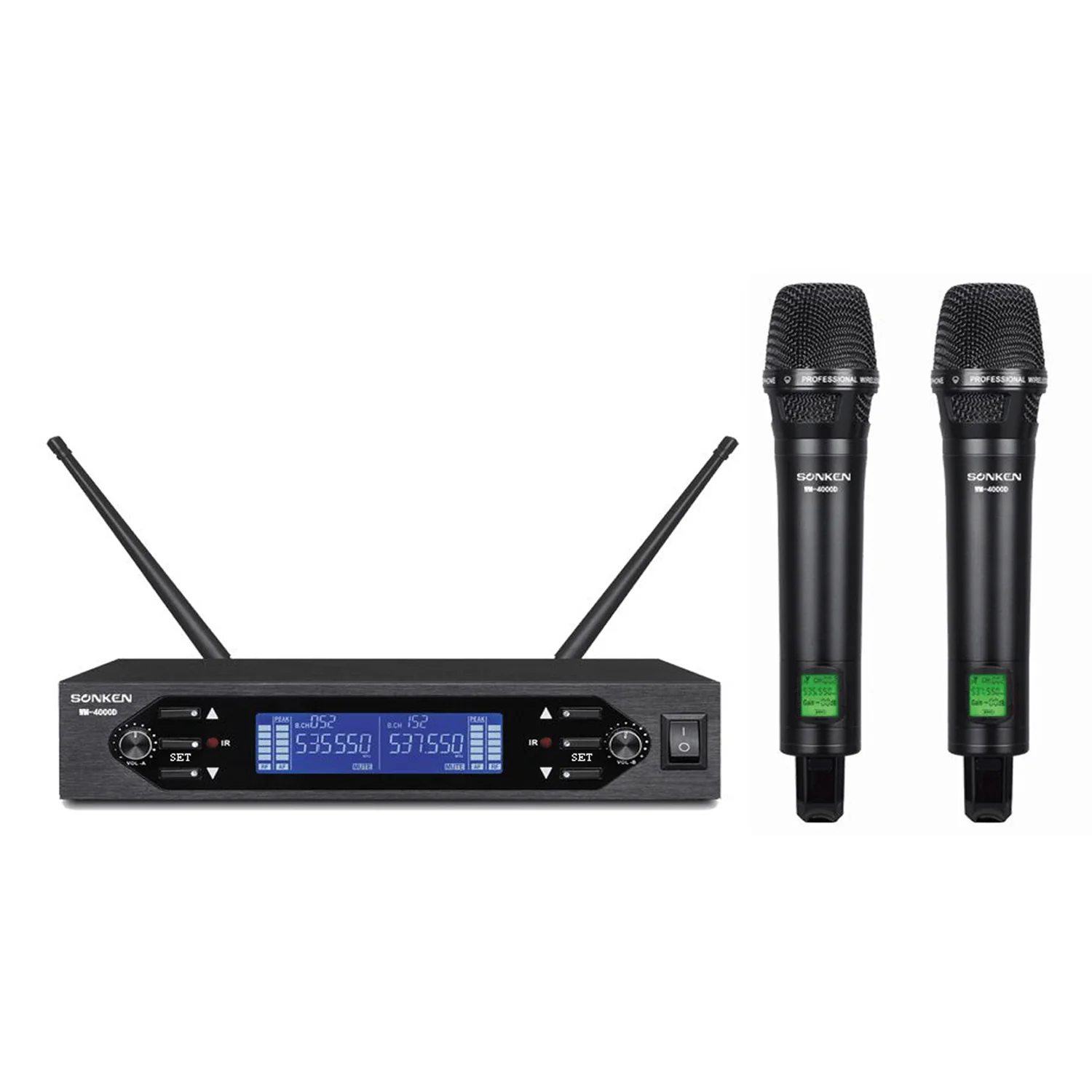 Sonken MPX-4BT Karaoke System with 12″ Speakers and Wireless Mics - Image 4
