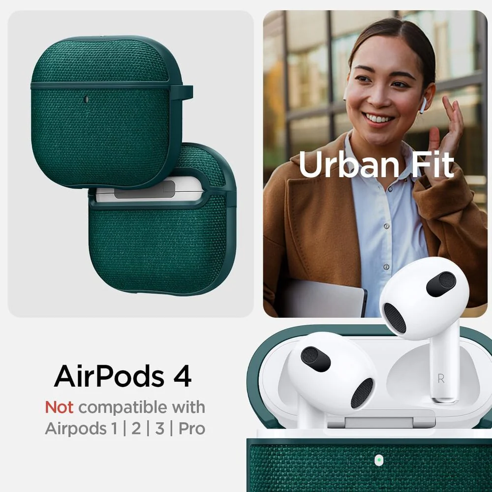 Spigen AirPods 4 Urban Fit Case (Midnight Green) - Image 2