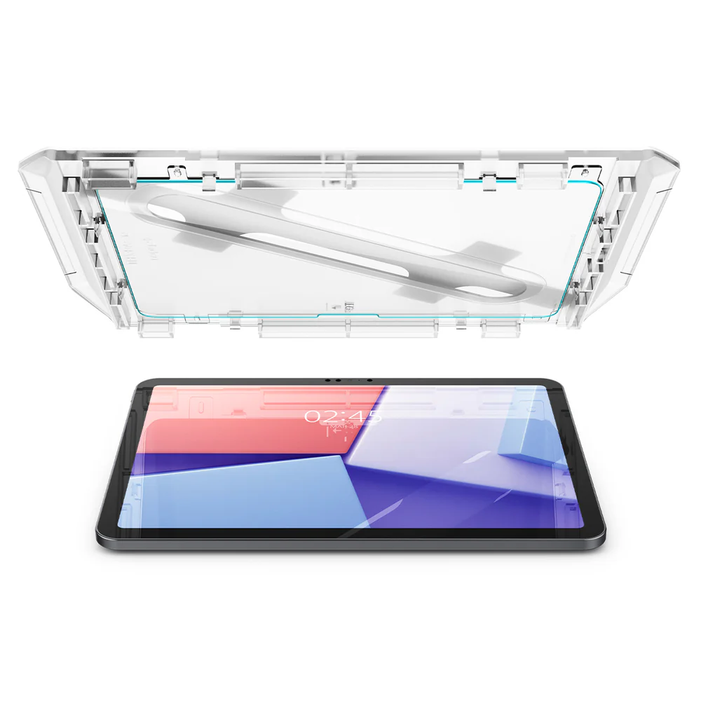 Spigen Apple iPad Air 11 2024 EZ Fit GLAS.tR Slim 1PC Glass Screen Protector - Clear - Image 5
