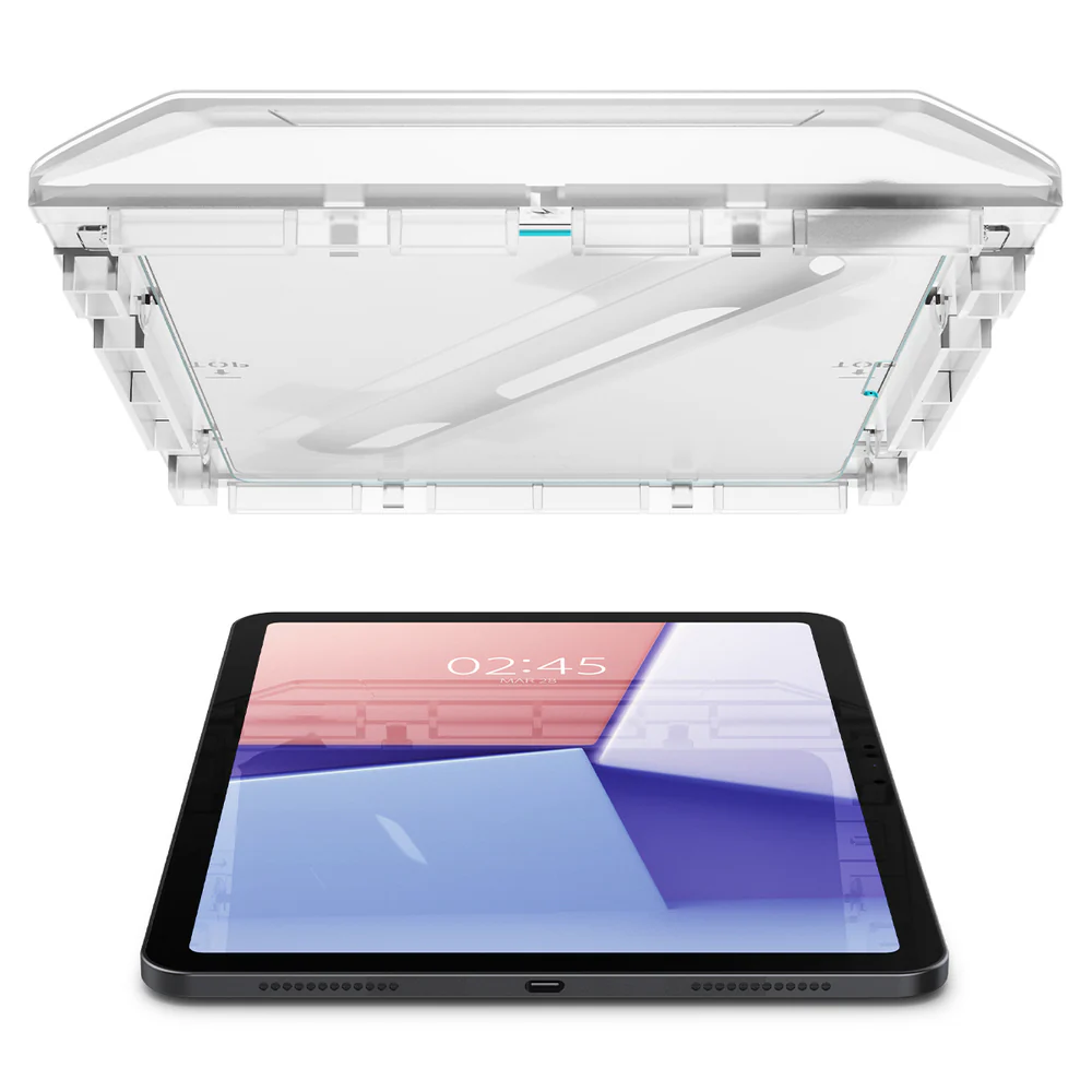 Spigen Apple iPad Air 11 2024 EZ Fit GLAS.tR Slim 1PC Glass Screen Protector - Clear - Image 6