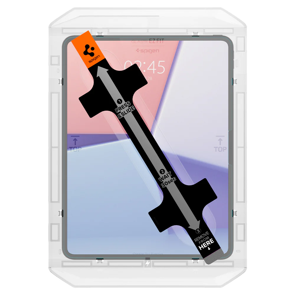 Spigen Apple iPad Pro 13 2024 EZ Fit GLAS.tR Slim 1PC Glass Screen Protector - Clear - Image 3