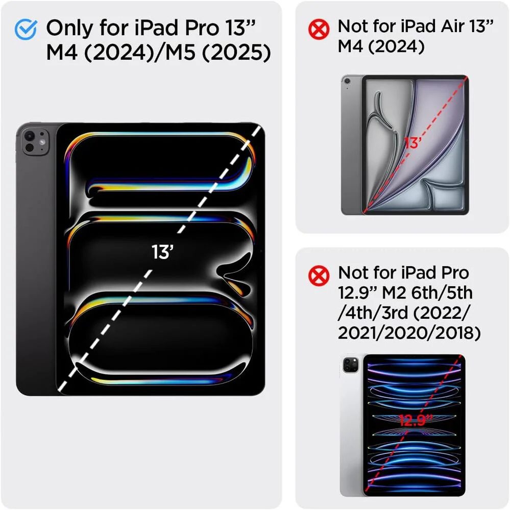 Spigen Apple iPad Pro 13 2024 Ultra Hybrid Pro Case - Black - Image 2