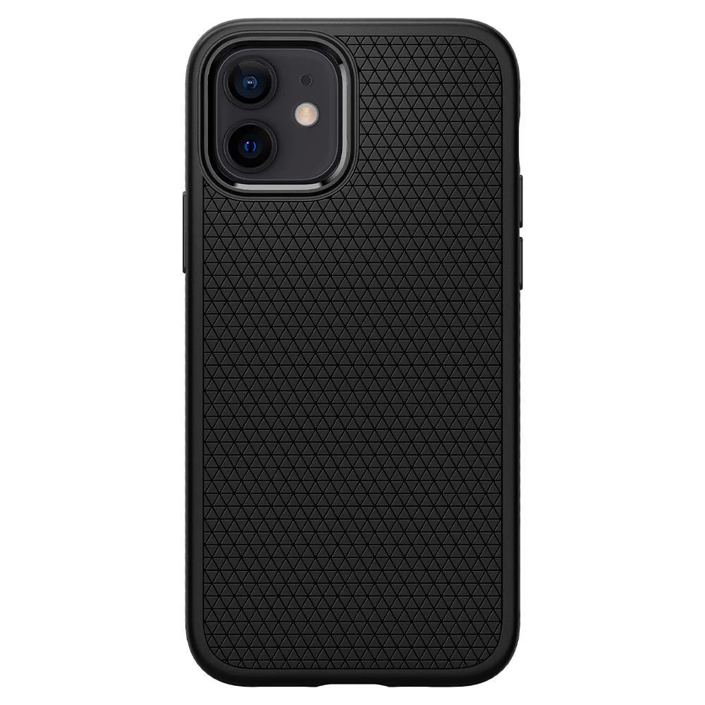 Spigen Apple iPhone 12 / 12 Pro Liquid Air Case - Black - Image 4