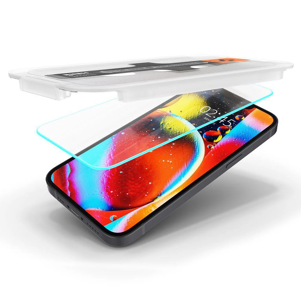 Spigen Apple iPhone 13 mini EZ Fit GLAS.tR Slim Glass Screen Protector - Clear - Image 4