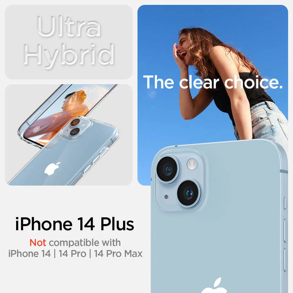 Spigen Apple iPhone 14 Plus Ultra Hybrid Case - Clear - Image 2