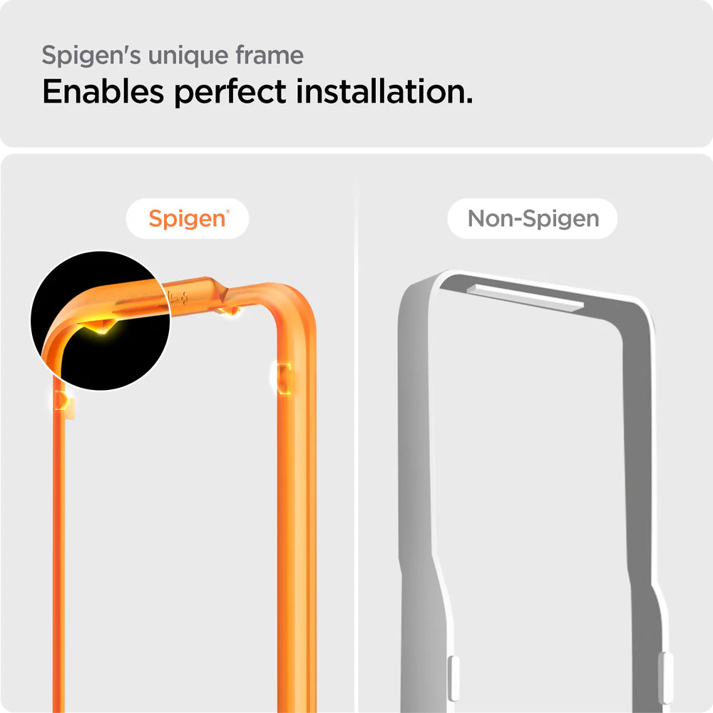Spigen Apple iPhone 15 Pro Max AlignMaster GLAS.tR Full Cover 2PCS Glass Screen Protector - Black - Image 6