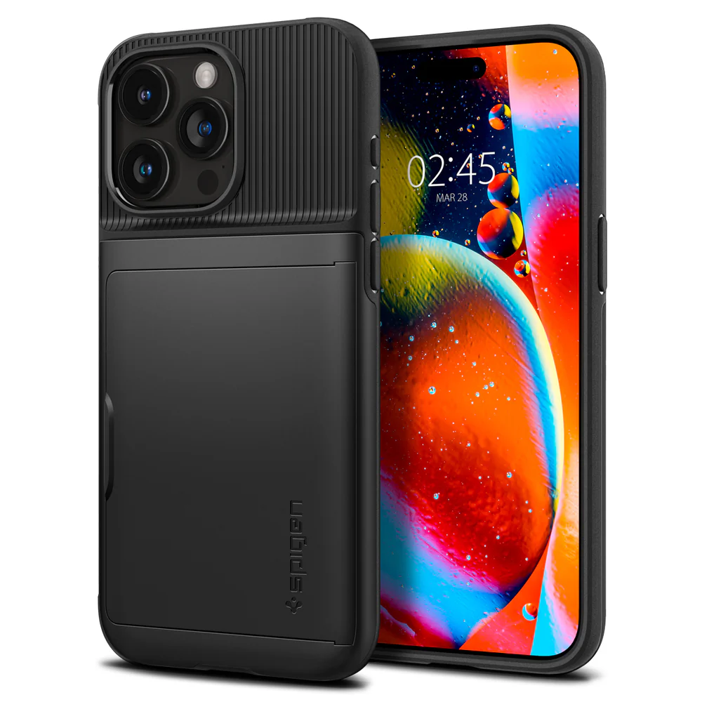 Spigen Apple iPhone 15 Pro Slim Armor CS Case - Black - Image 3