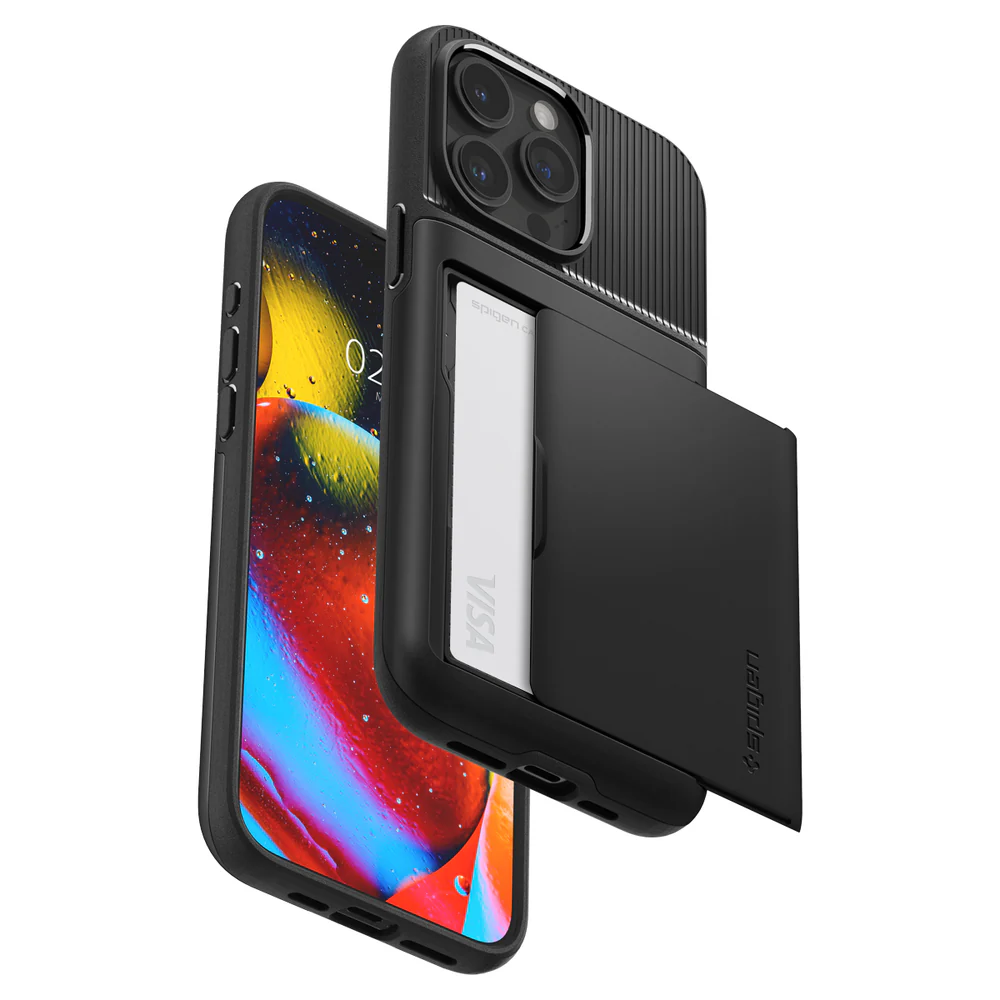 Spigen Apple iPhone 15 Pro Slim Armor CS Case - Black - Image 6