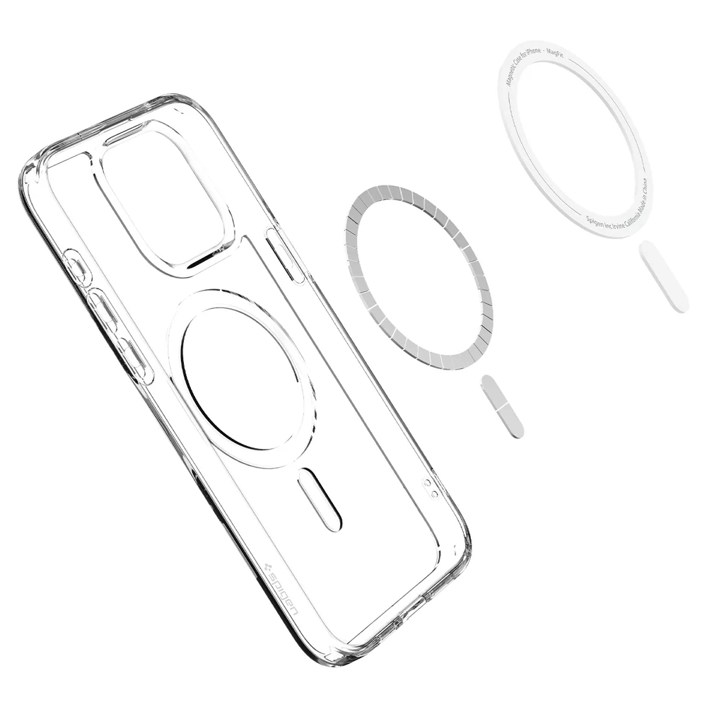 Spigen Apple iPhone 15 Pro Ultra Hybrid (MagFit) Case - White - Image 6