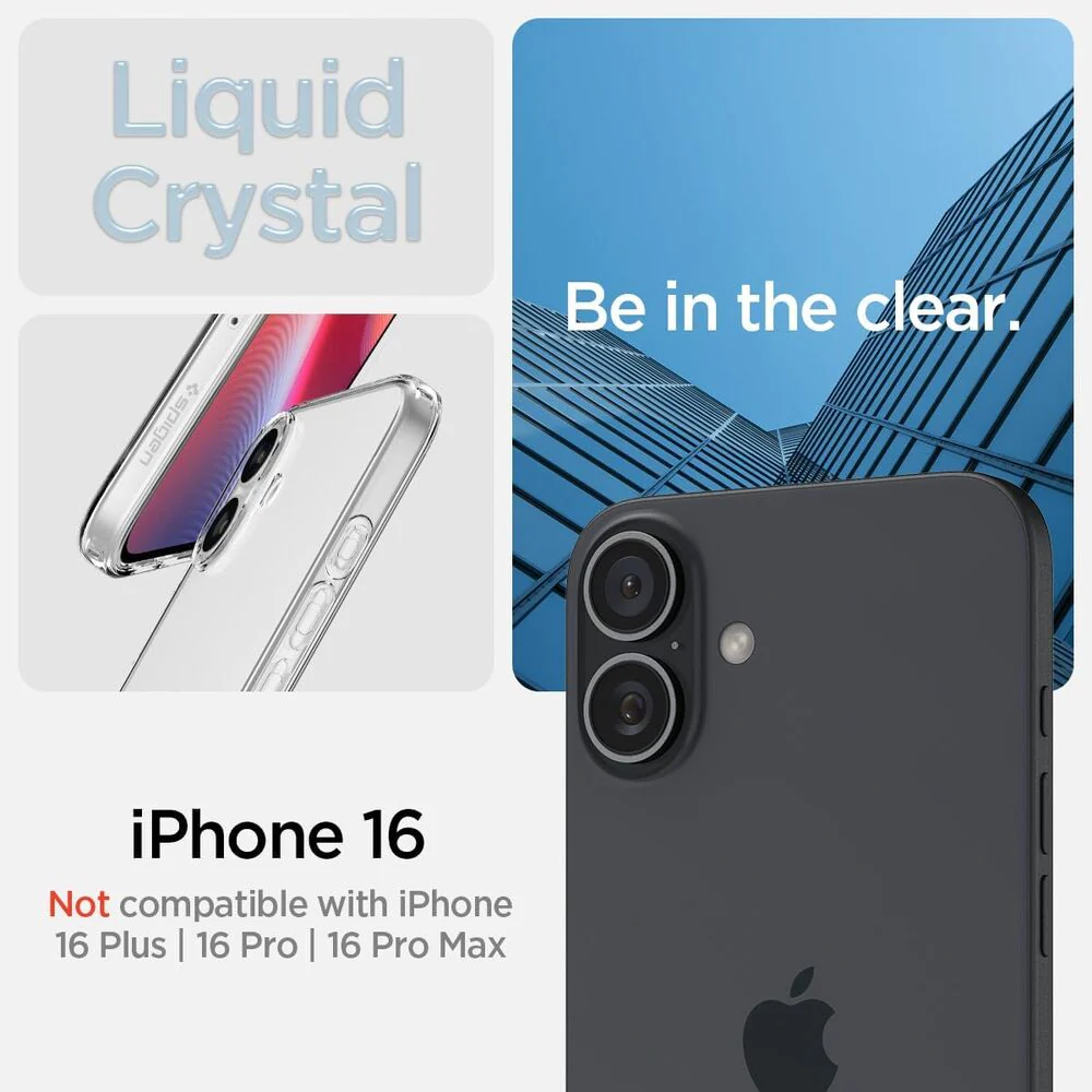 Spigen Apple iPhone 16 Liquid Crystal Case - Clear - Image 2