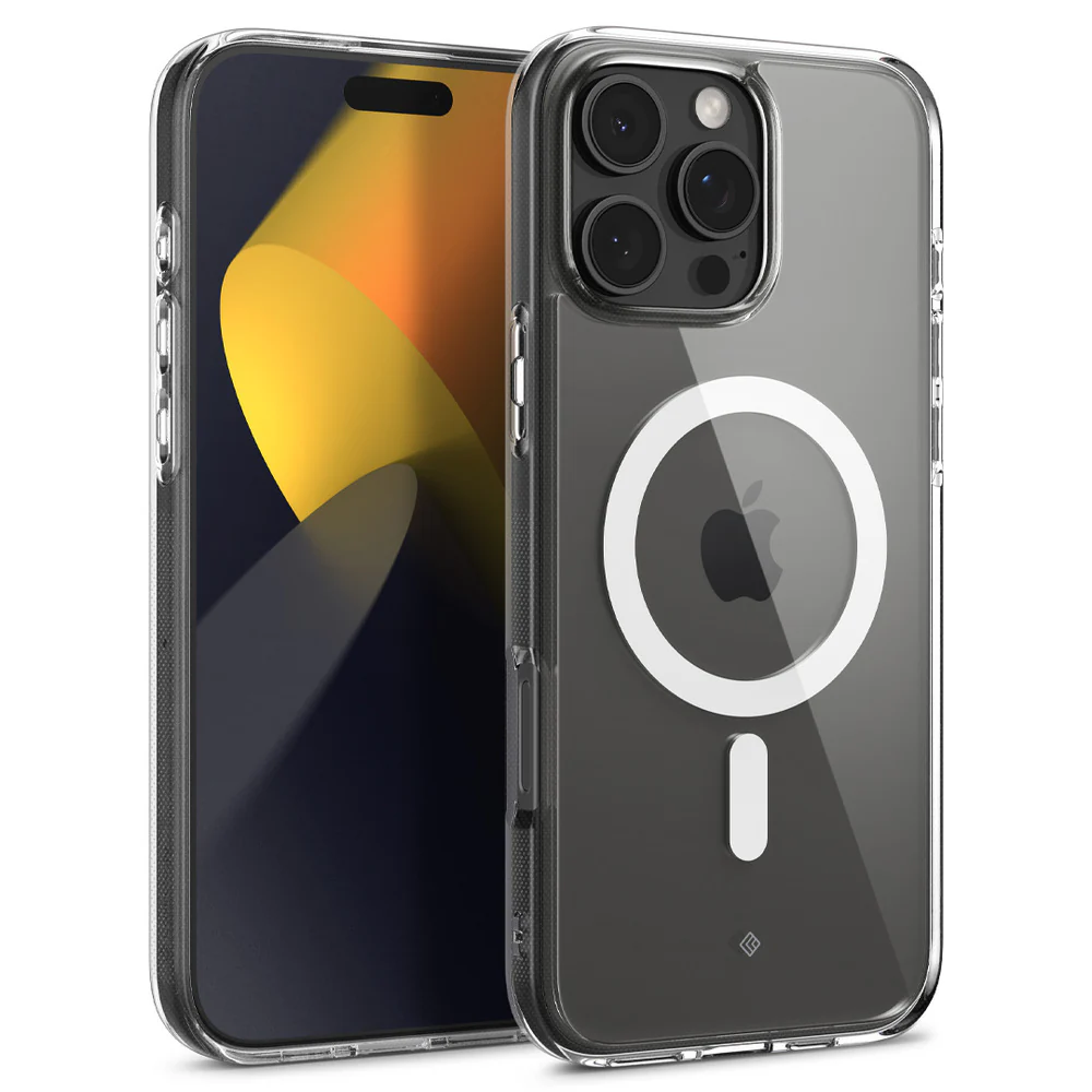 Spigen Apple iPhone 16 Pro Capella Mag Case - Clear Case / White Ring - Image 3