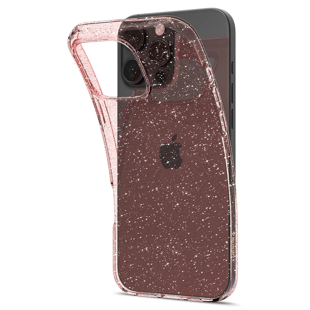 Spigen Apple iPhone 16 Pro Liquid Crystal Glitter Case - Rose Quartz - Image 3