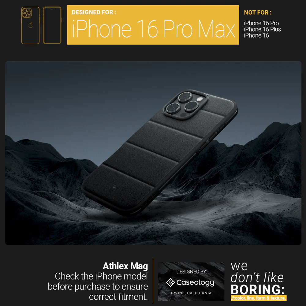 Spigen Apple iPhone 16 Pro Max Athlex Mag Case - Active Black - Image 2