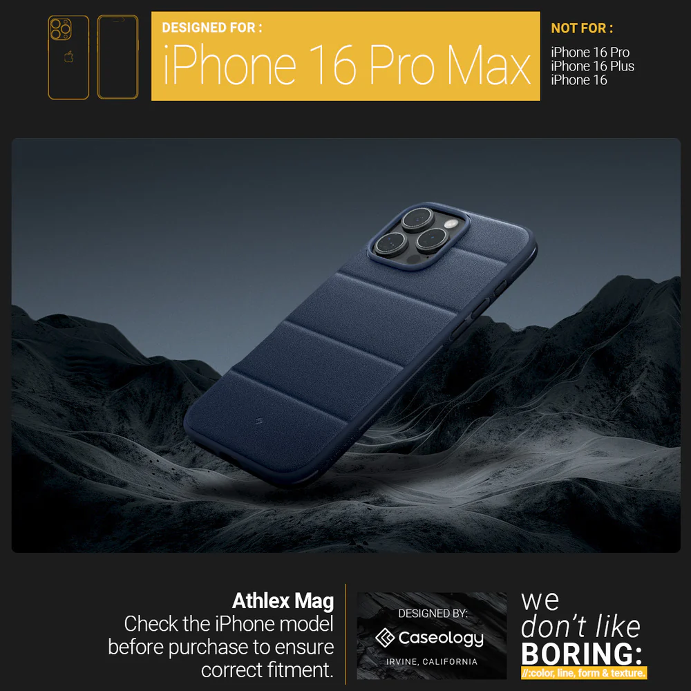 Spigen Apple iPhone 16 Pro Max Athlex Mag Case - Active Navy - Image 2