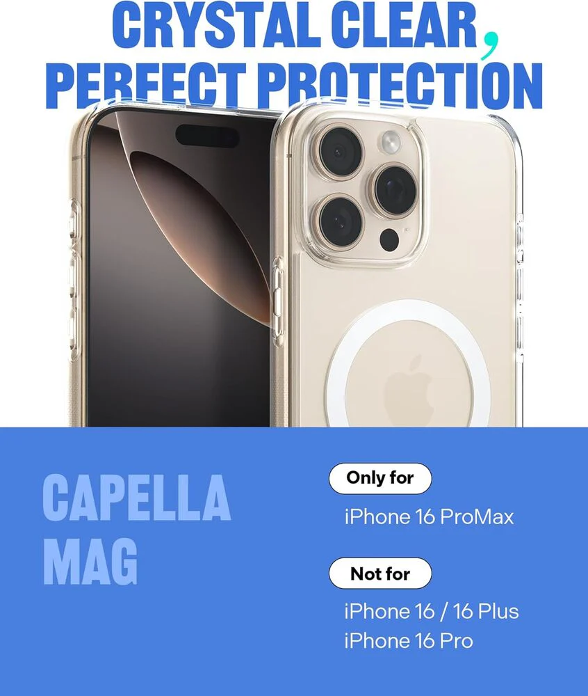 Spigen Apple iPhone 16 Pro Max Capella Mag Case - Clear Case / White Ring - Image 2