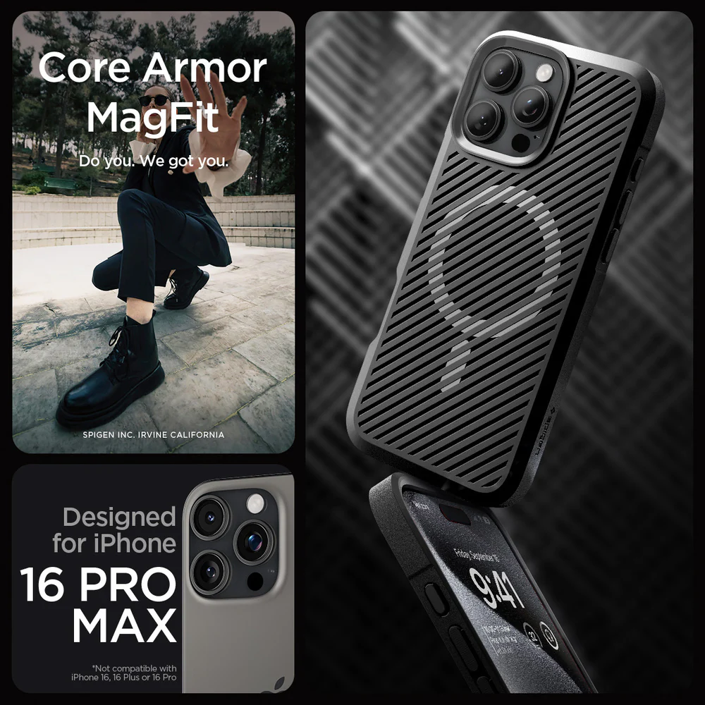 Spigen Apple iPhone 16 Pro Max Core Armor (MagFit) Case - Black - Image 2