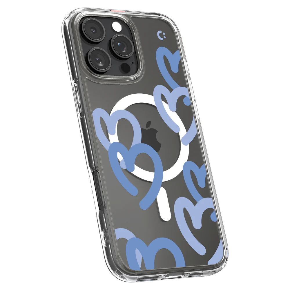 Spigen Apple iPhone 16 Pro Max Ultra Hybrid Hearts (MagFit) Case - Hearts Denim - Image 2