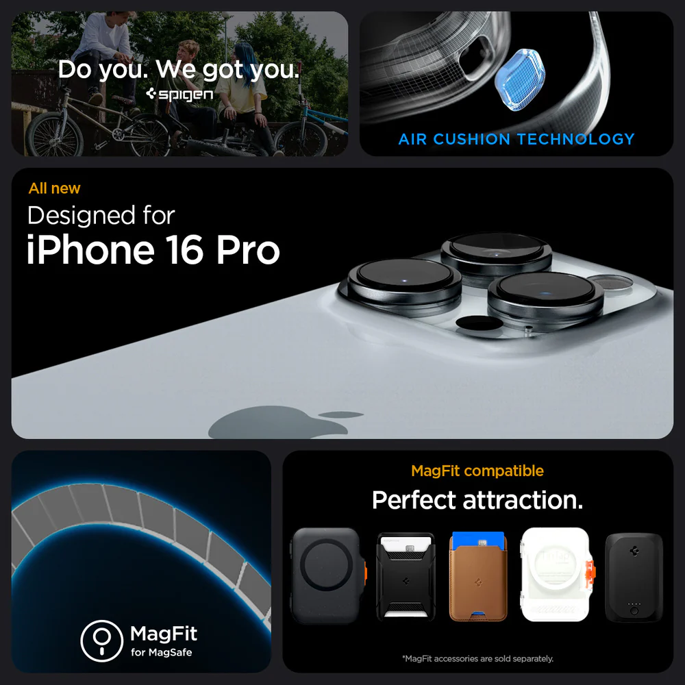 Spigen Apple iPhone 16 Pro Rugged Armor (MagFit) Case - Grey - Image 2