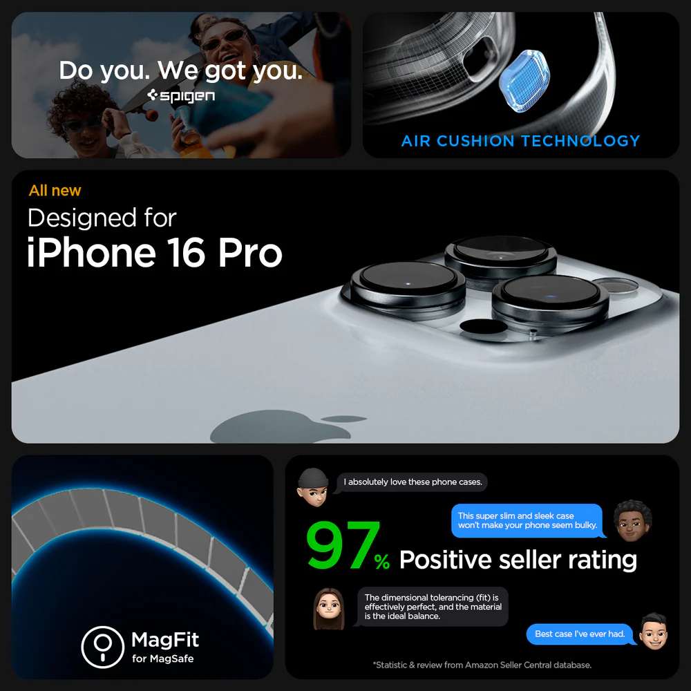 Spigen Apple iPhone 16 Pro Ultra Hybrid (MagFit) Case - Clear Case / White Ring - Image 2